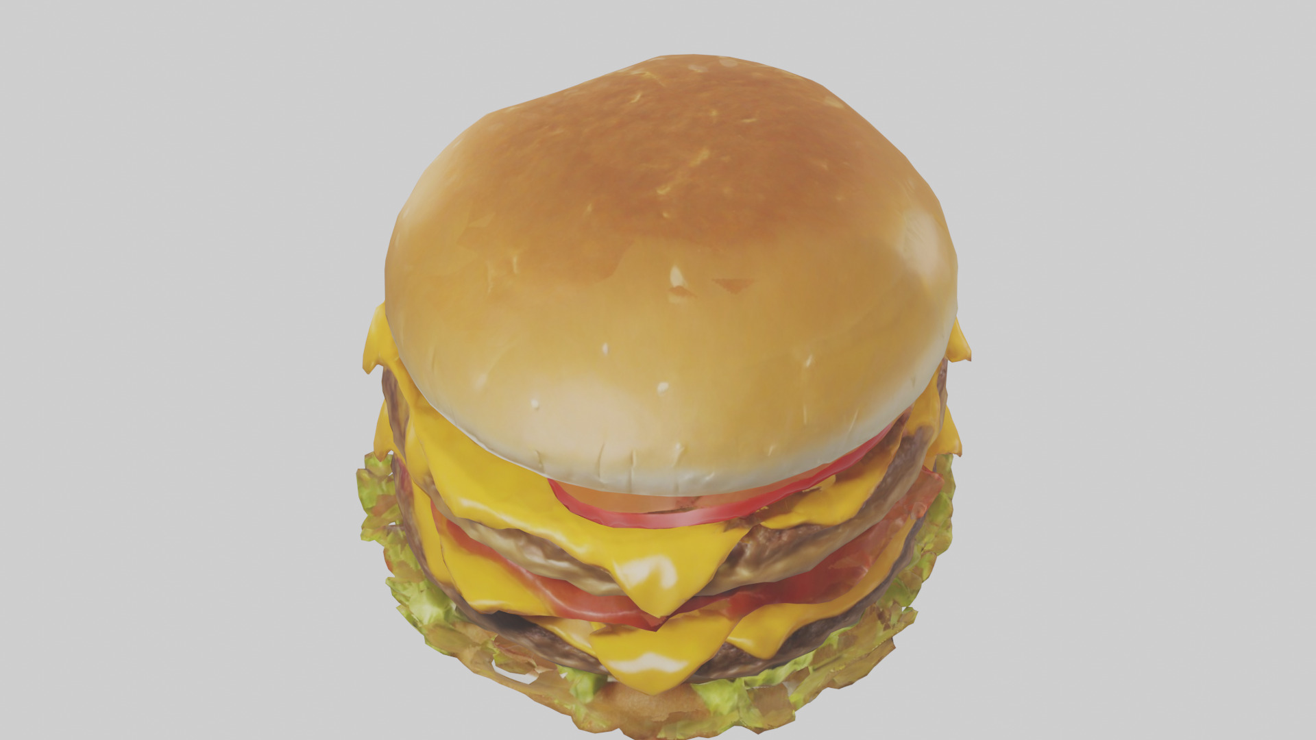 Double cheeseburger model 3D model_16