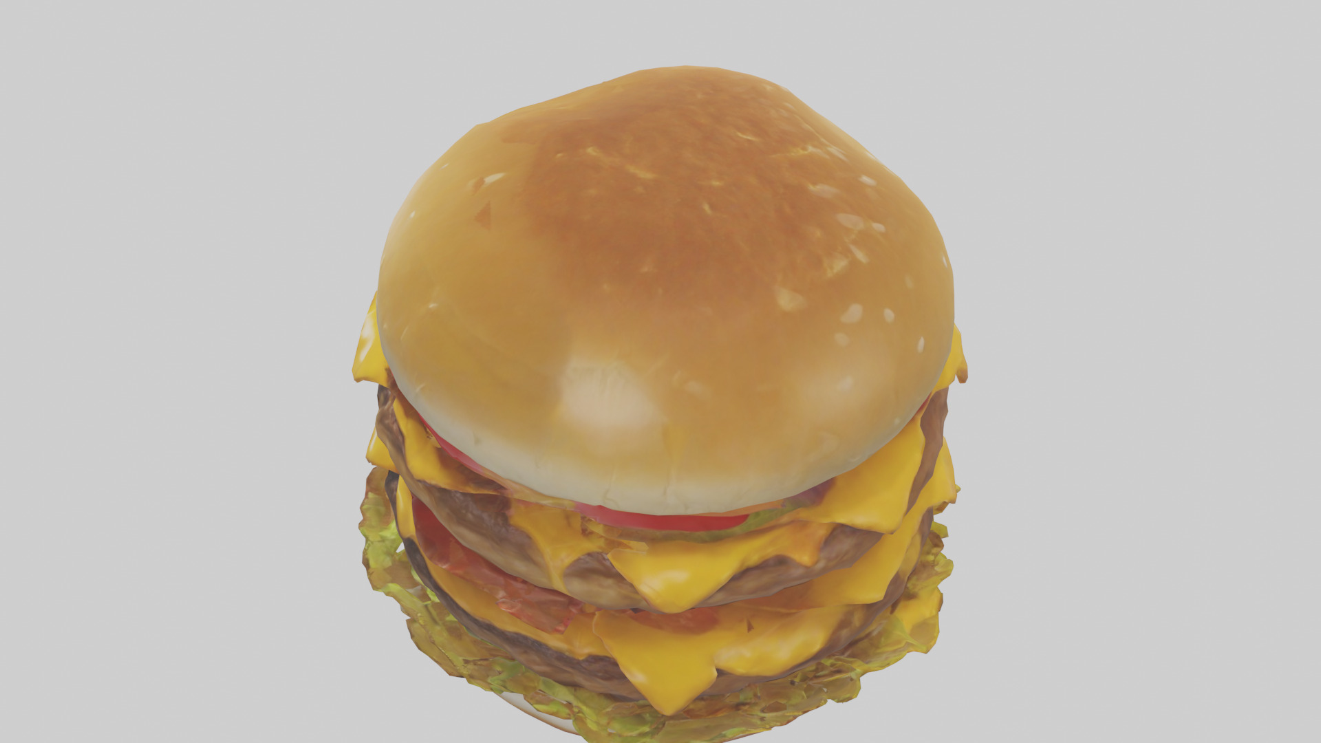 Double cheeseburger model 3D model_17