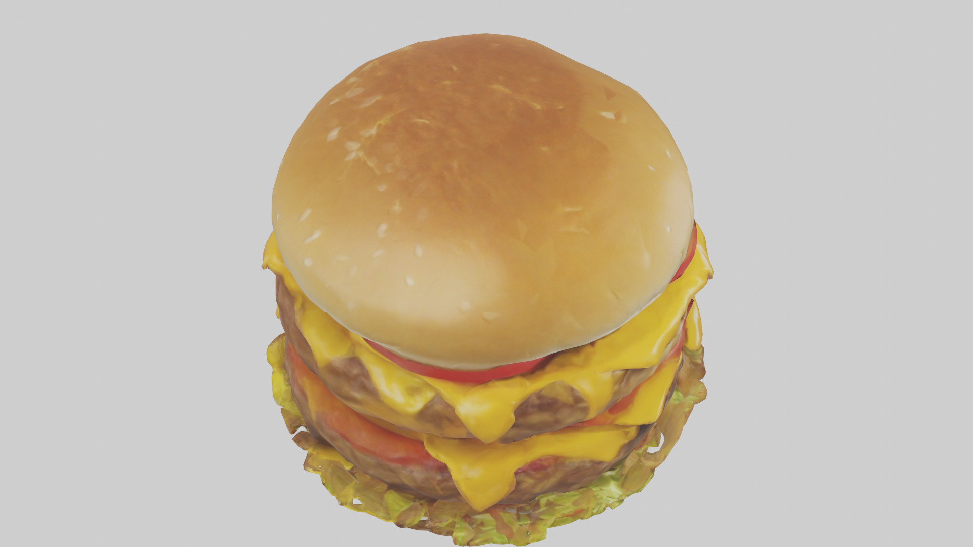 Double cheeseburger model 3D model_18