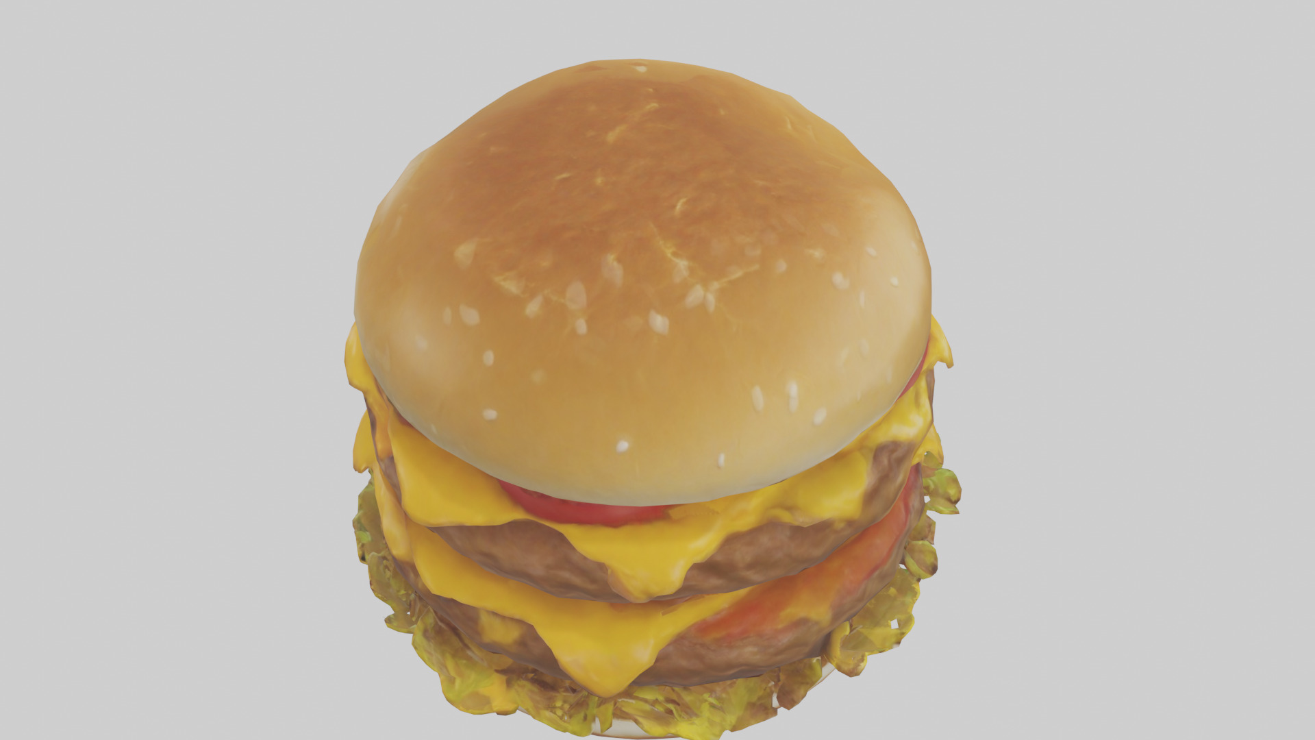 Double cheeseburger model 3D model_15