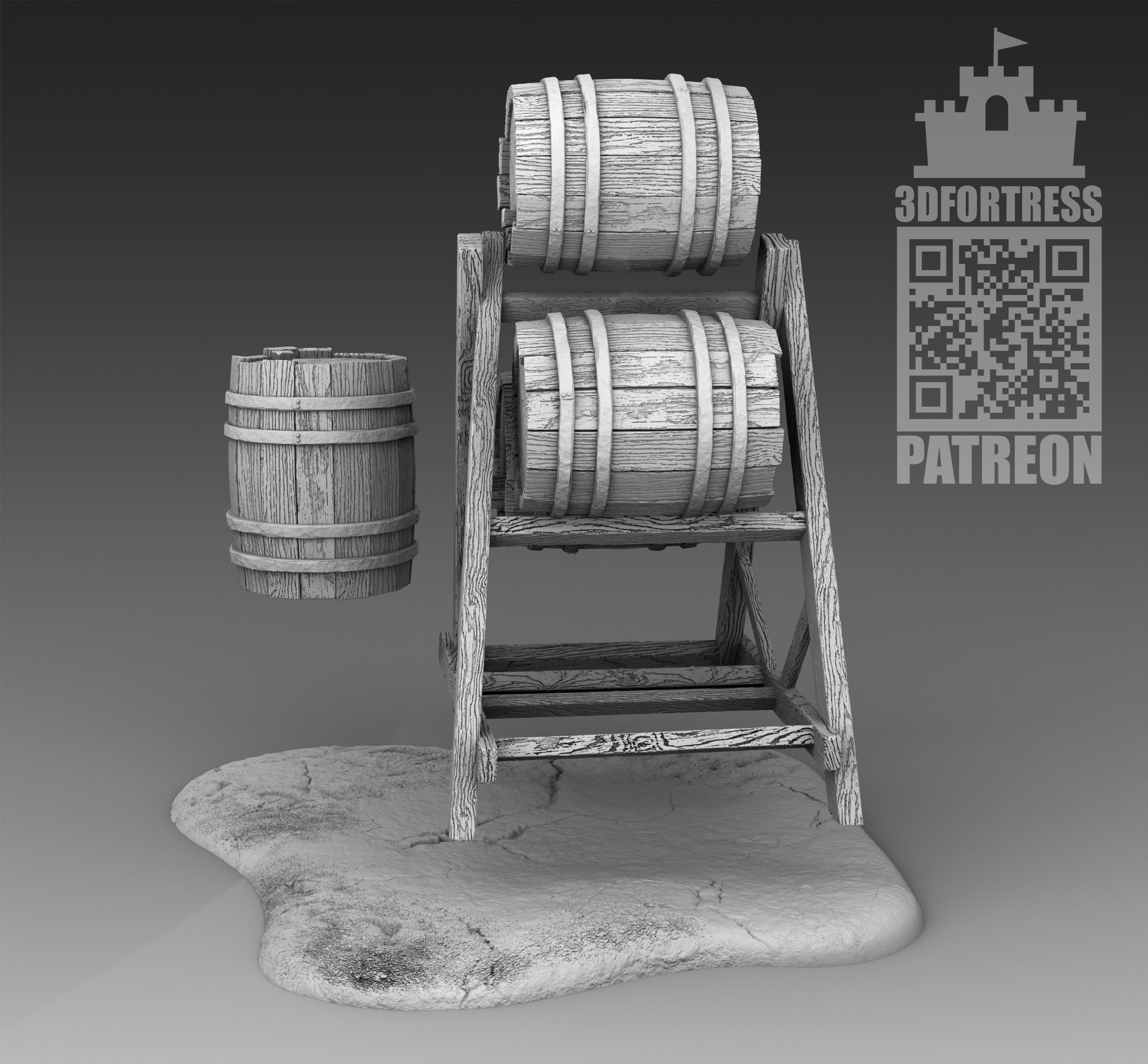 Barrels 3D print model_2