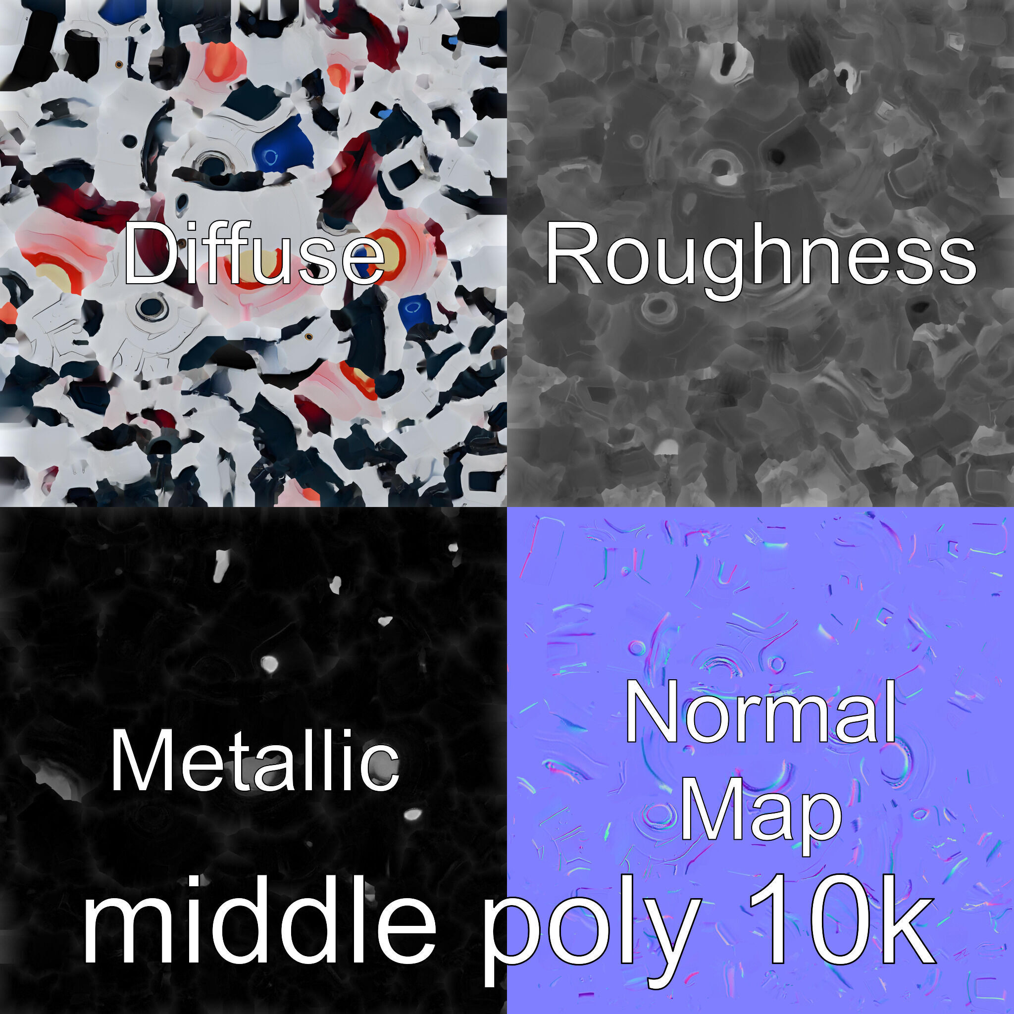 Stylish Neon-Indicated Toy Robot Assistant Low-poly 3D model_32