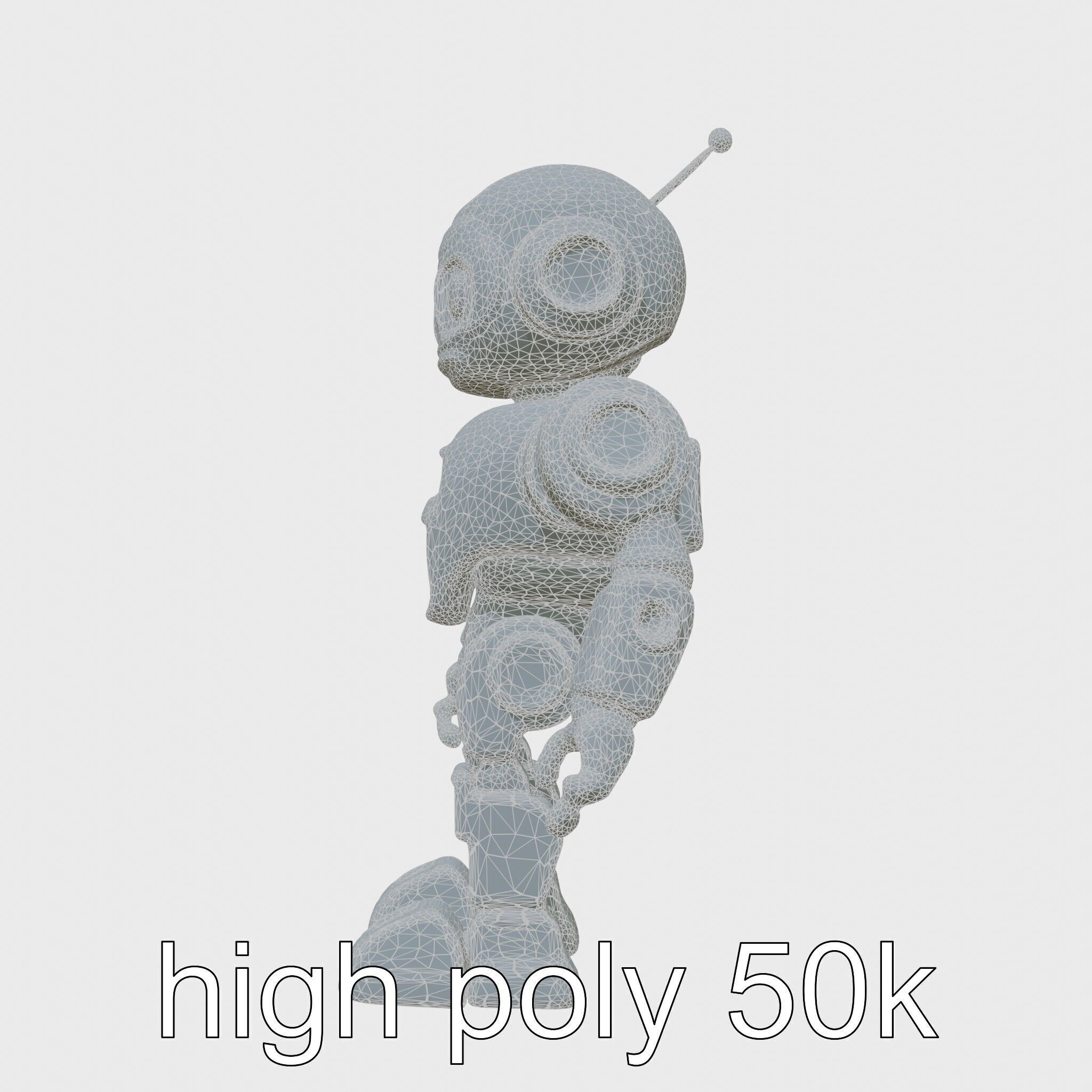 Stylish Neon-Indicated Toy Robot Assistant Low-poly 3D model_24