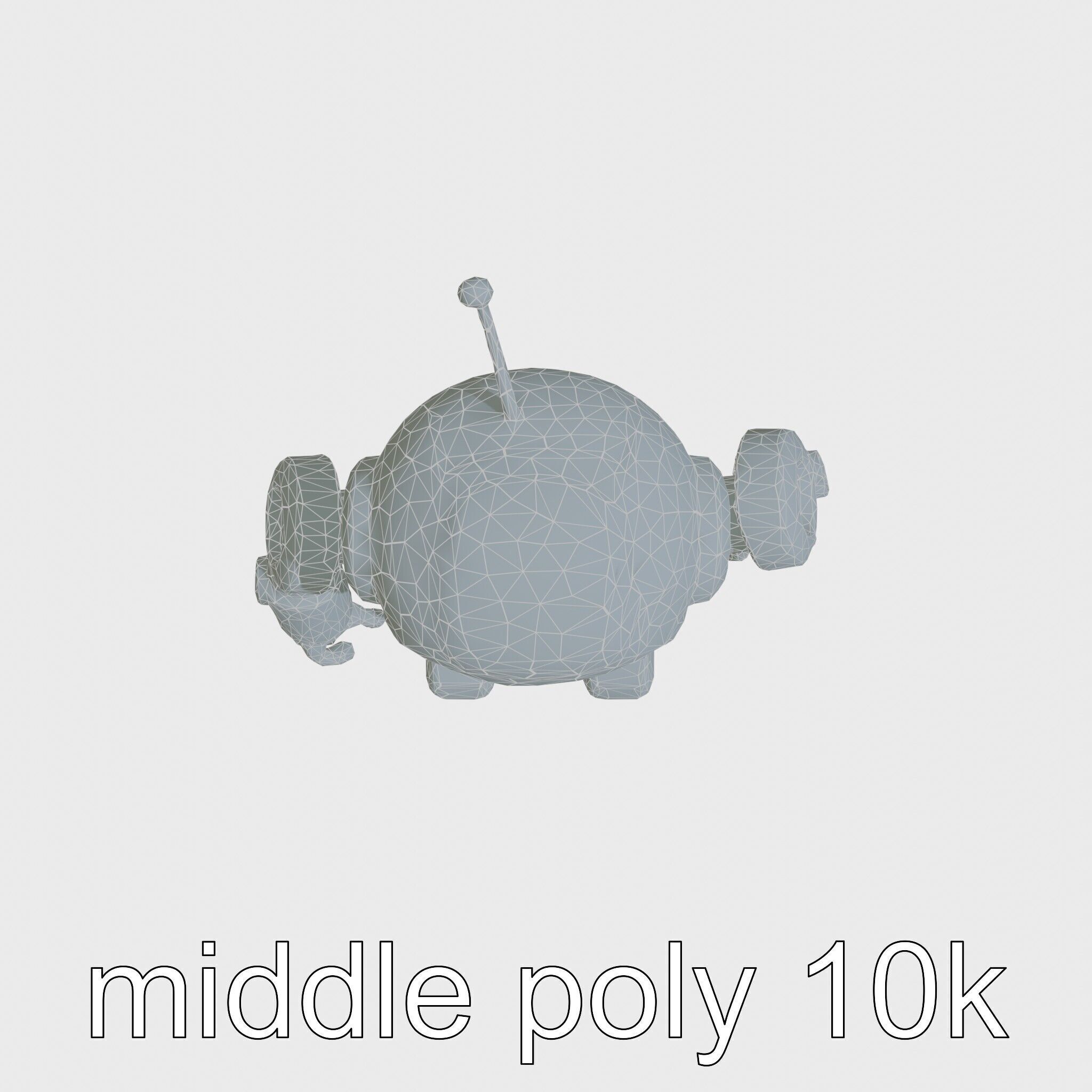 Stylish Neon-Indicated Toy Robot Assistant Low-poly 3D model_17