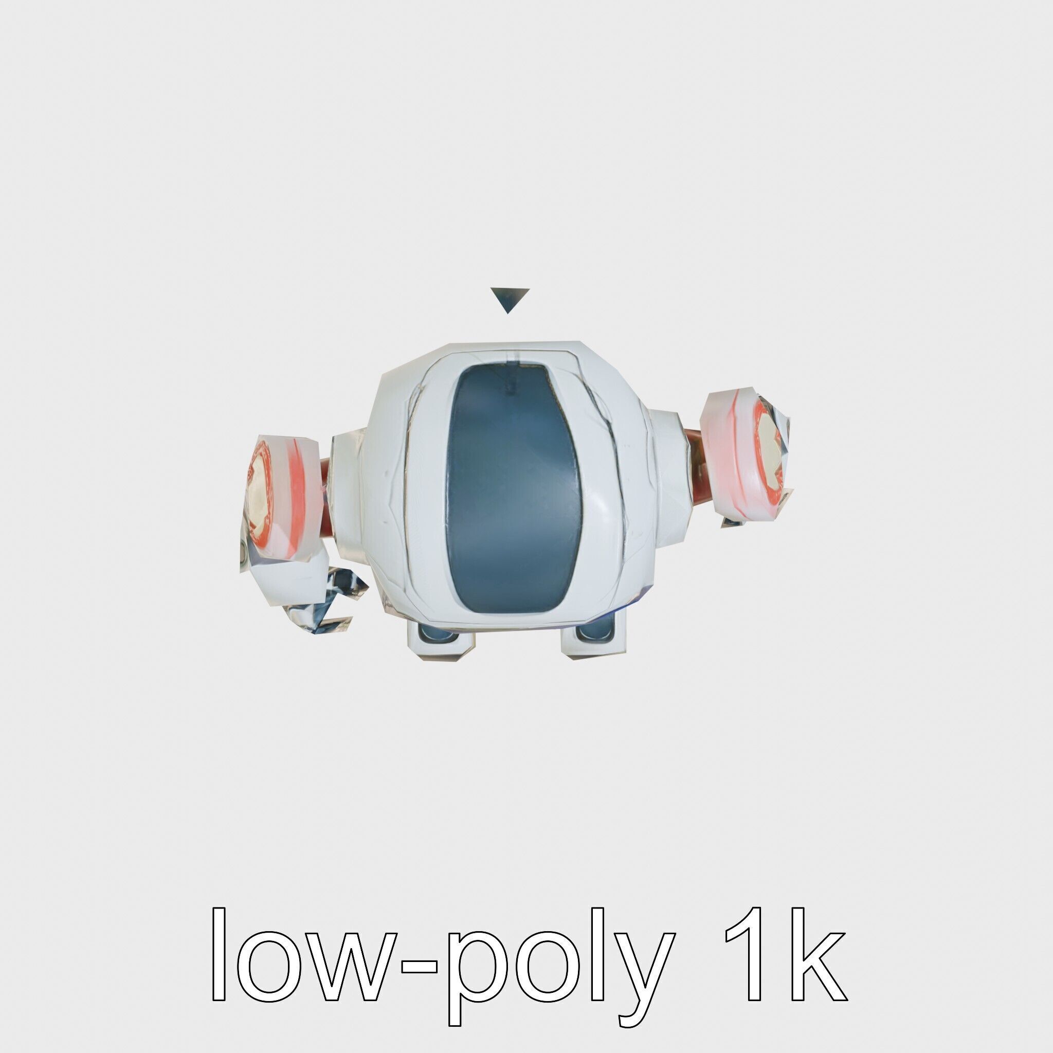 Stylish Neon-Indicated Toy Robot Assistant Low-poly 3D model_14