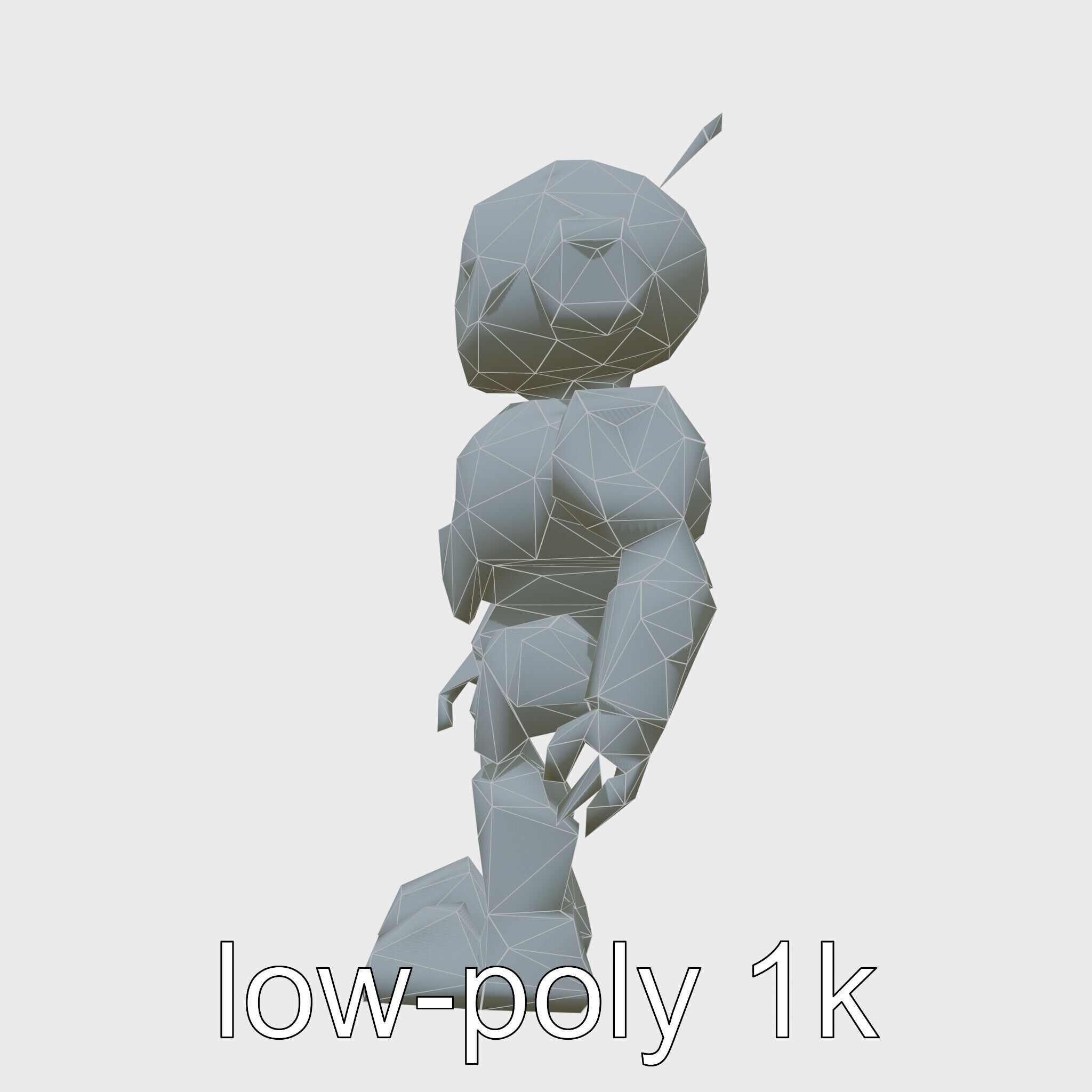 Stylish Neon-Indicated Toy Robot Assistant Low-poly 3D model_31