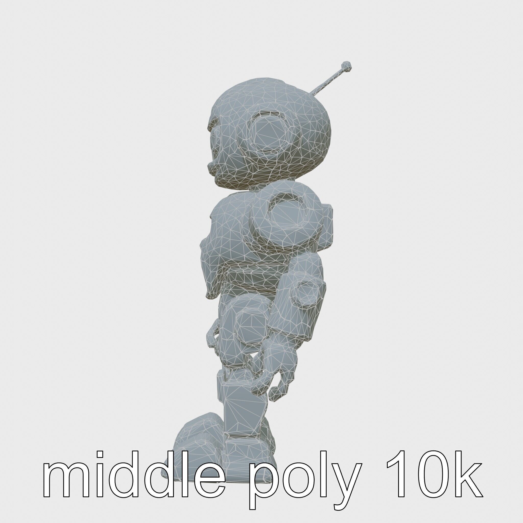 Stylish Neon-Indicated Toy Robot Assistant Low-poly 3D model_18
