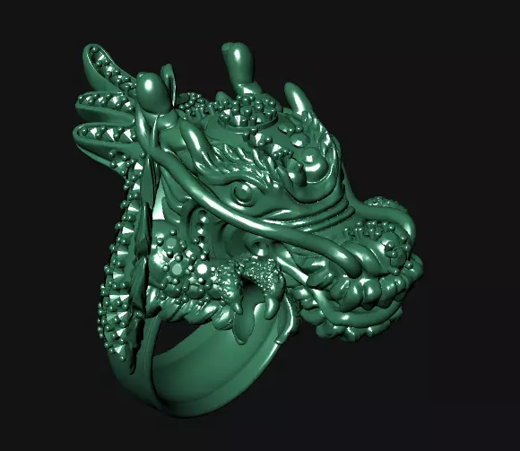 6 Dragon Fashion rings 3D print model