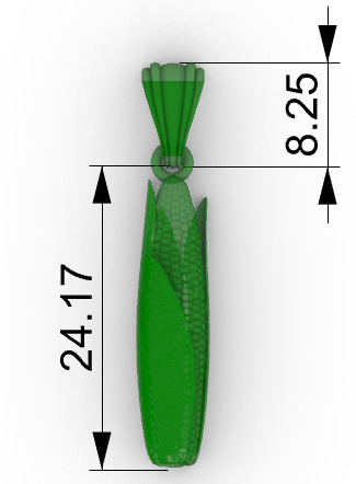 Corn pendant  3D print model_22