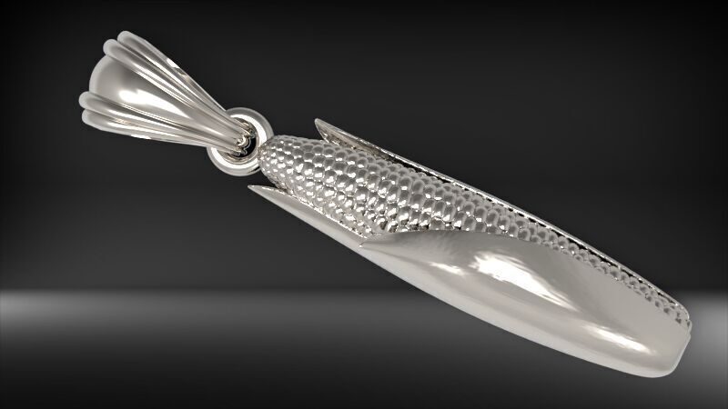 Corn pendant  3D print model_5