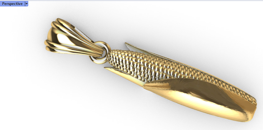 Corn pendant  3D print model_23
