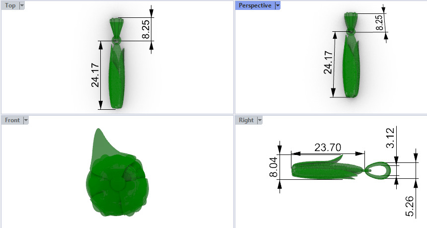 Corn pendant  3D print model_20