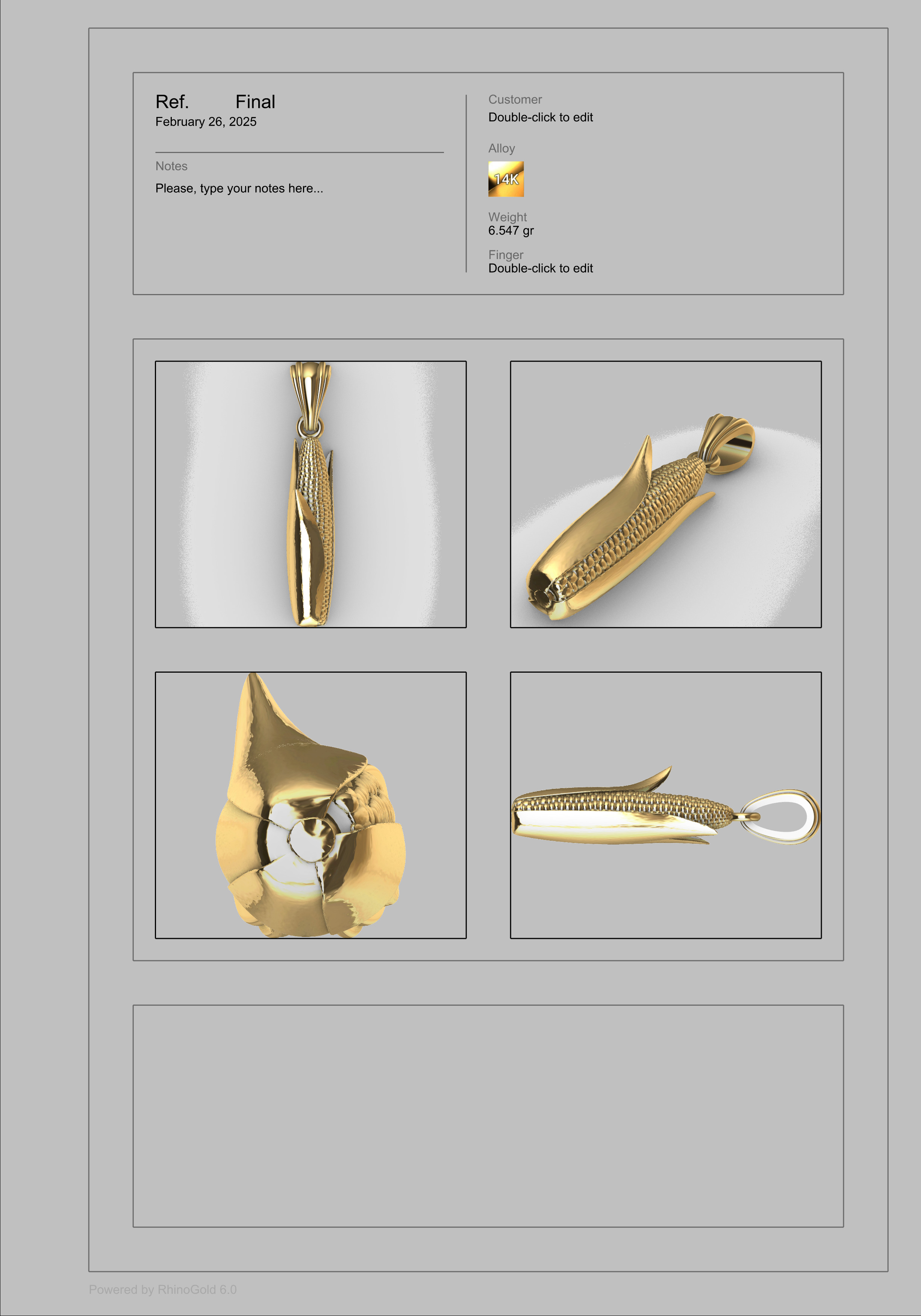 Corn pendant  3D print model_15