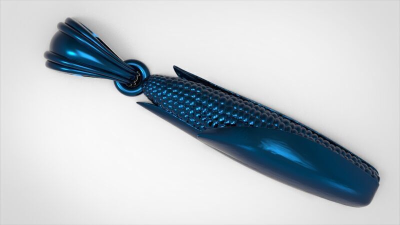 Corn pendant  3D print model_16