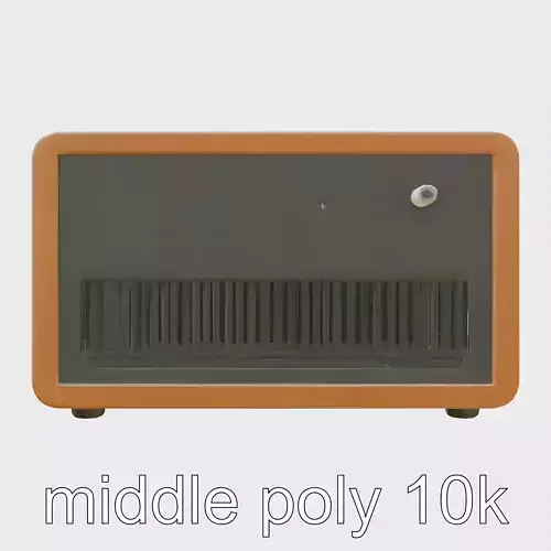 Vintage Wooden Radio with Rotary Dials and Grill