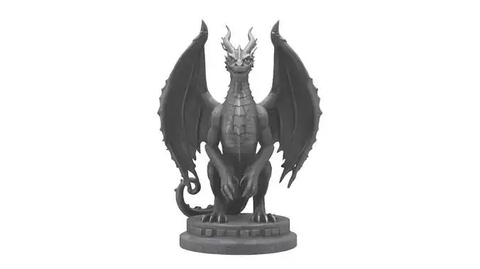 Dragon Guardian statue model