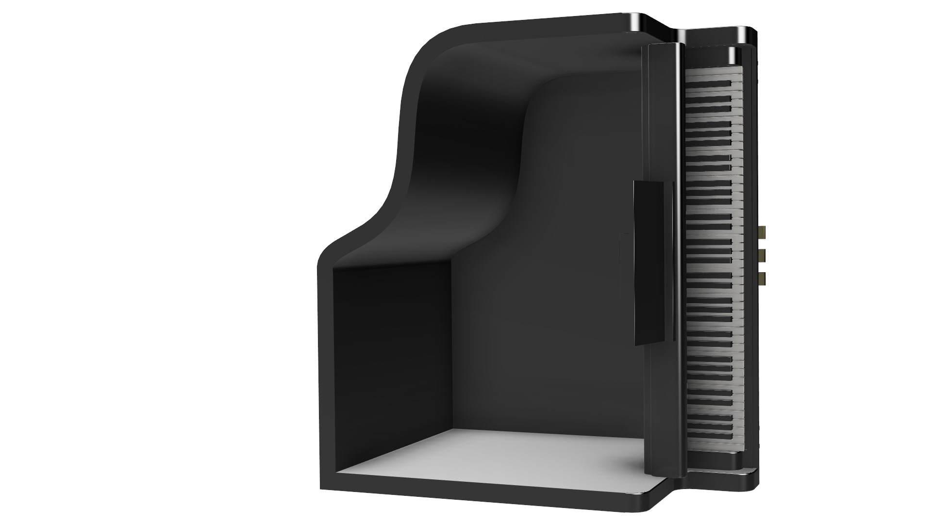 book shelf very realistc design 3D print model_4