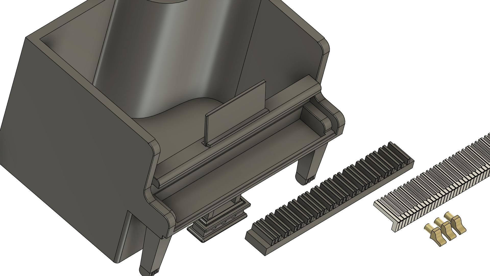 book shelf very realistc design 3D print model_3