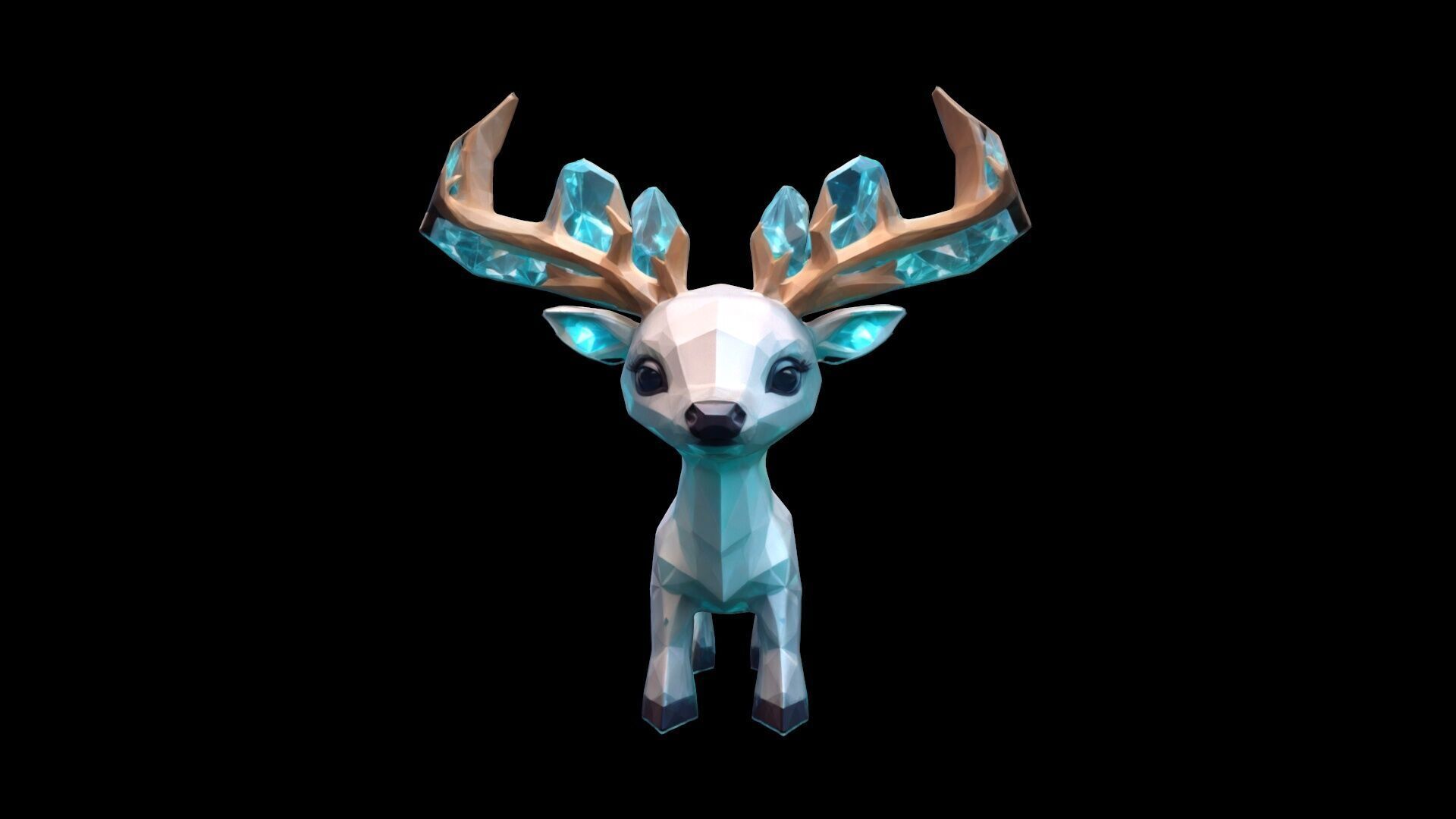  Light Effect A Majestic Glowing Deer 3d Model 3D model_3