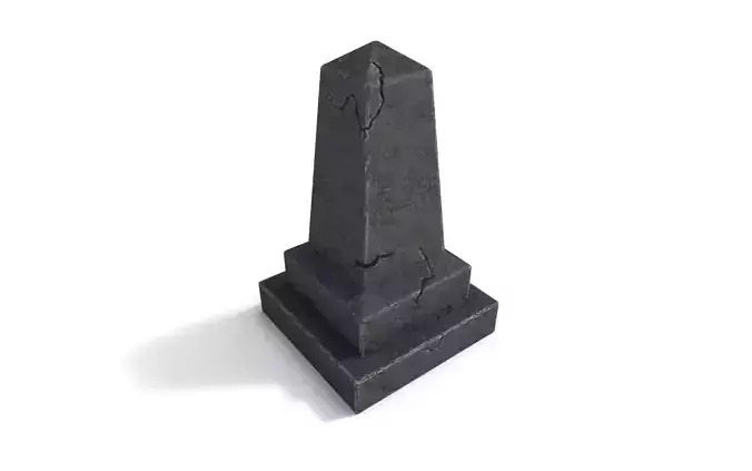 Cemetery Obelisk Low-poly 3D model