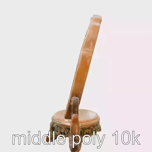 Intricately Carved Asian Tea Holder Stand with Dragon Motif