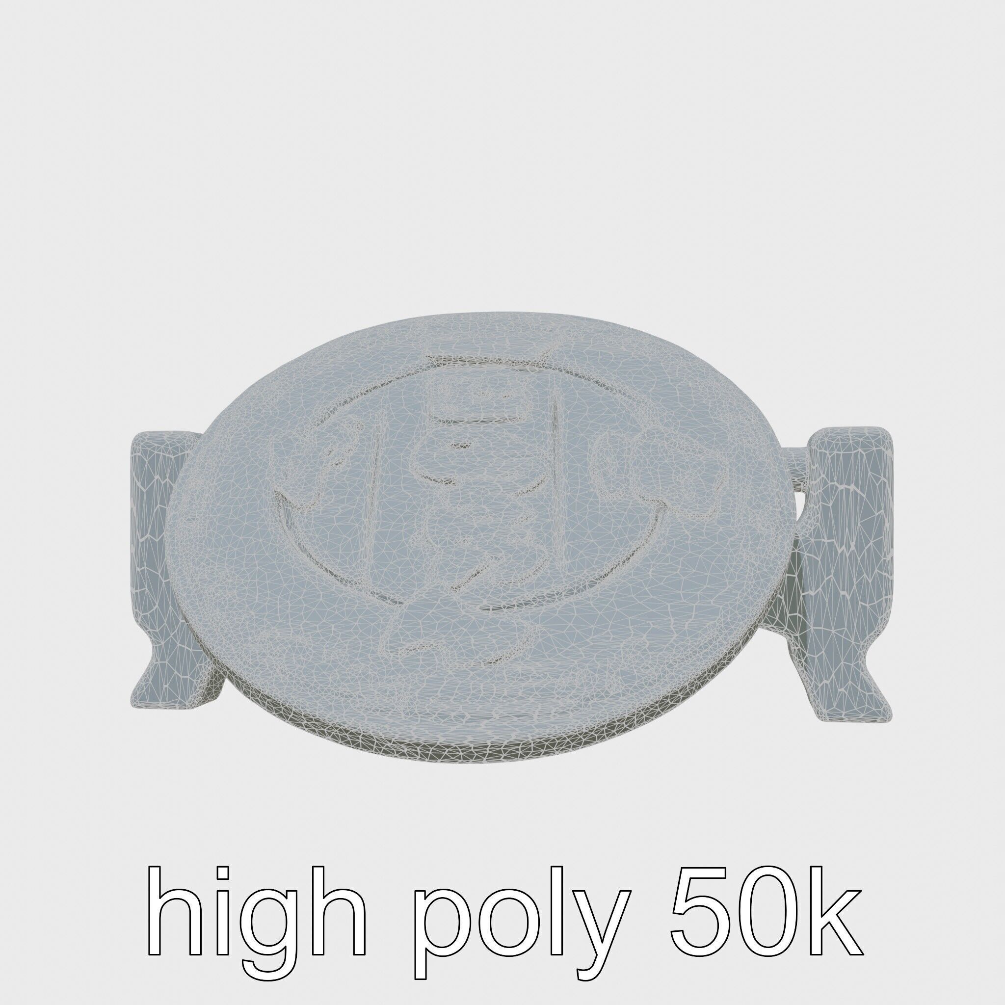 Traditional Tea Display Stand with Auspicious Symbols Low-poly 3D model_19