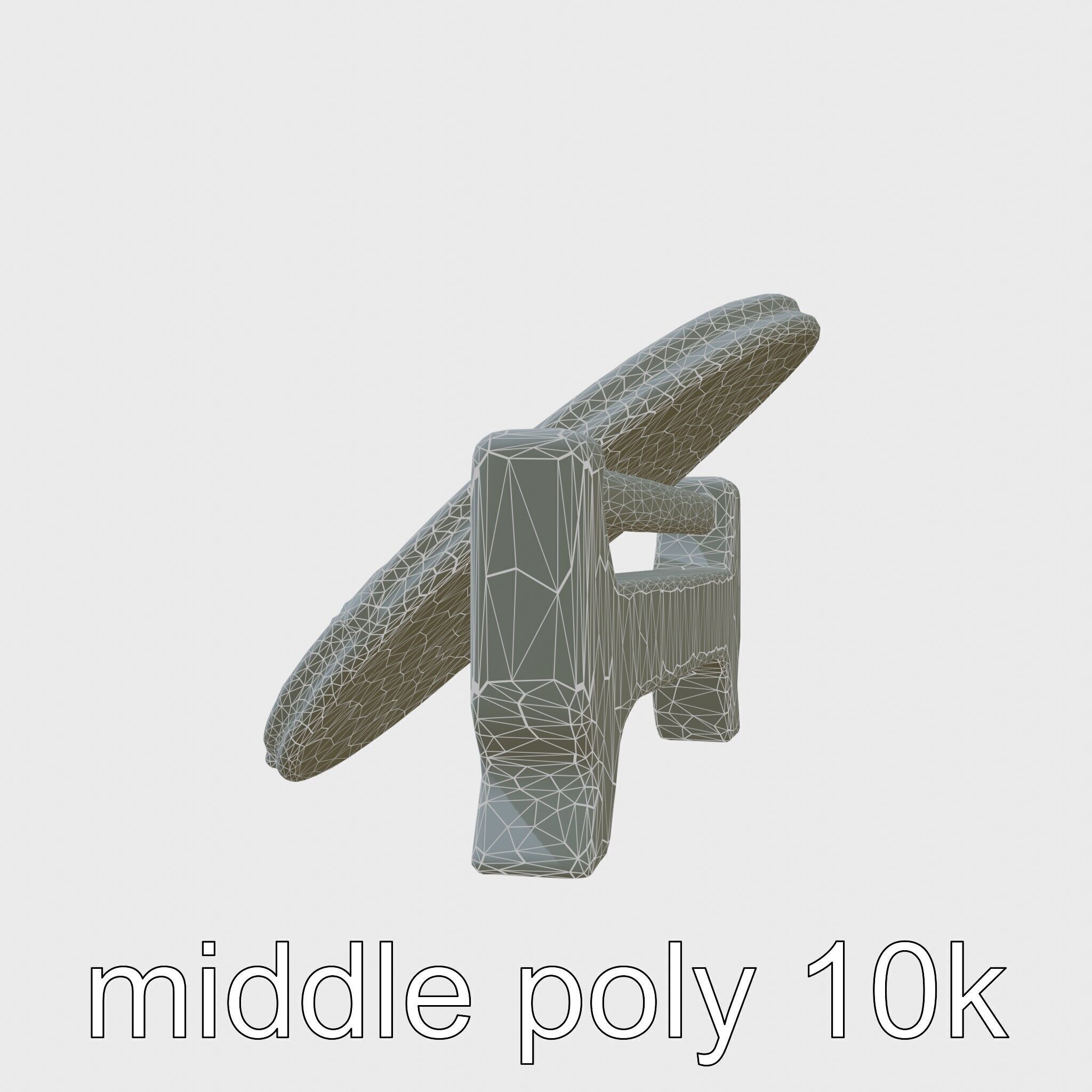 Traditional Tea Display Stand with Auspicious Symbols Low-poly 3D model_9