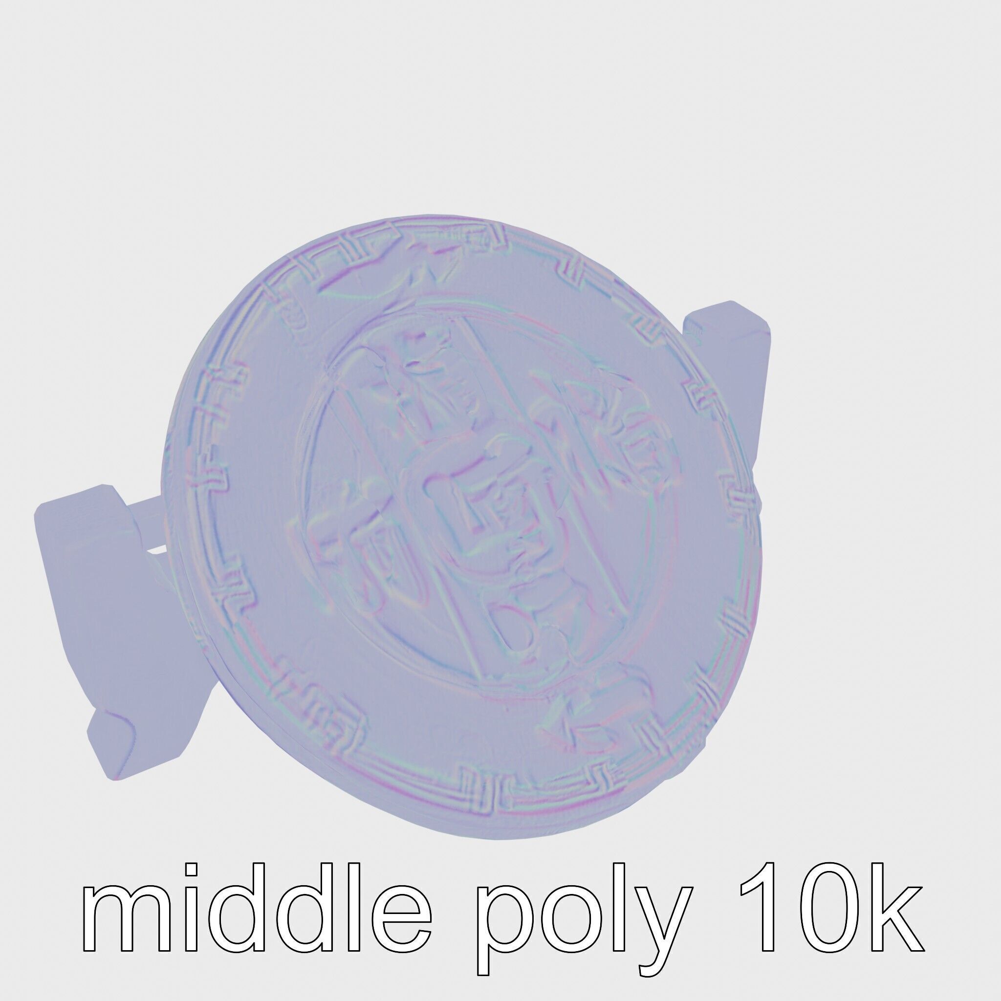 Traditional Tea Display Stand with Auspicious Symbols Low-poly 3D model_14