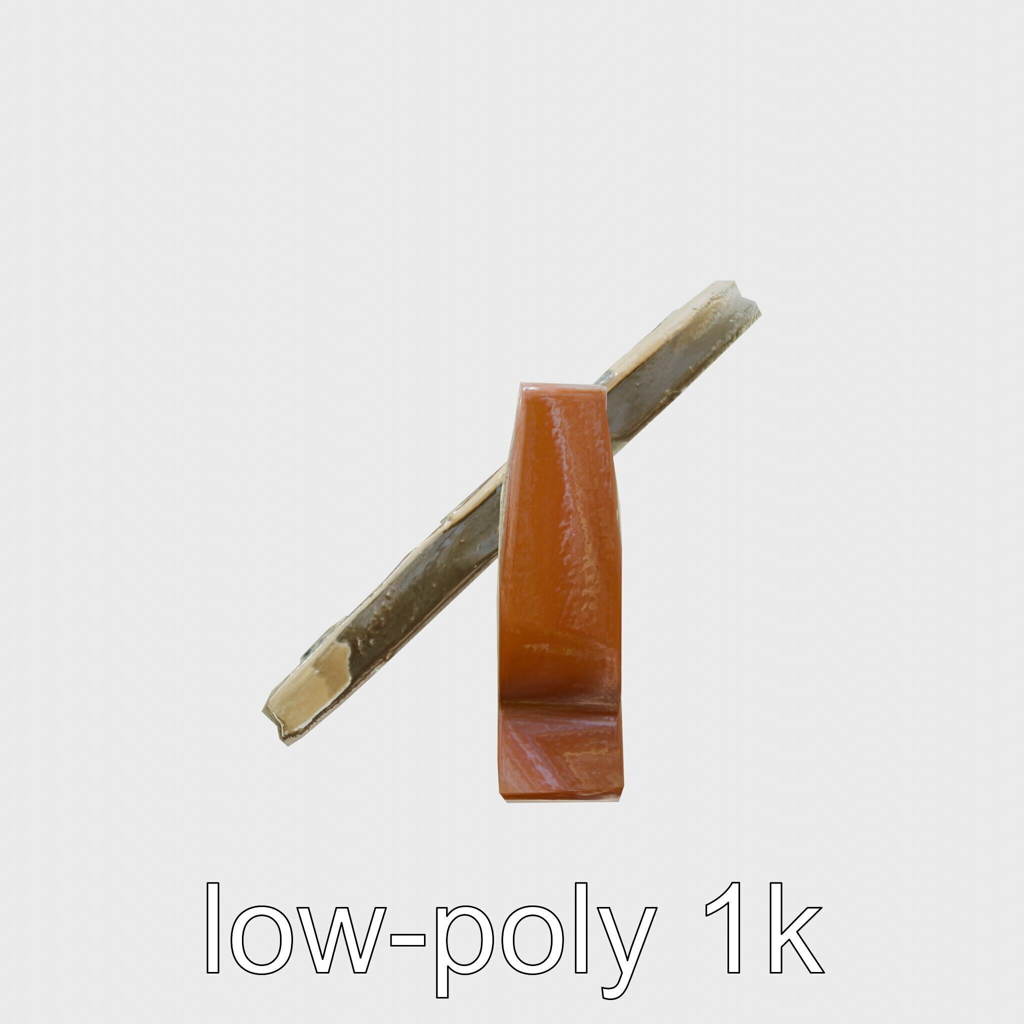 Traditional Tea Display Stand with Auspicious Symbols Low-poly 3D model_7