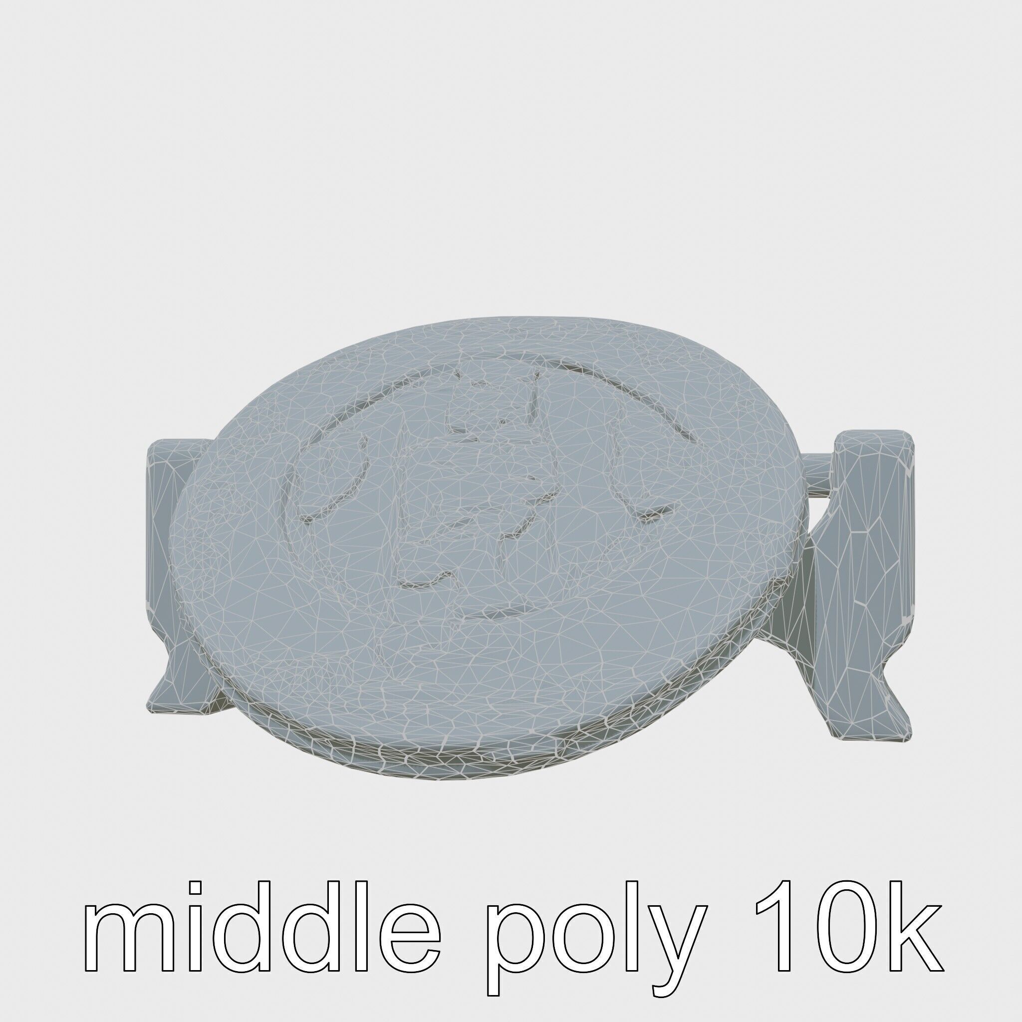 Traditional Tea Display Stand with Auspicious Symbols Low-poly 3D model_33