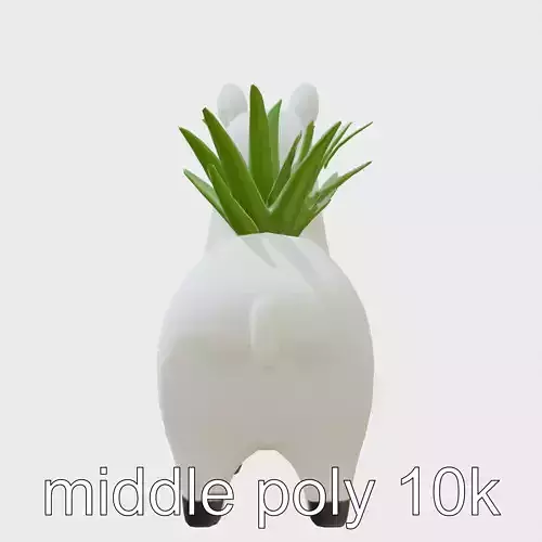 Llama Shaped Terracotta Plant Pot Model