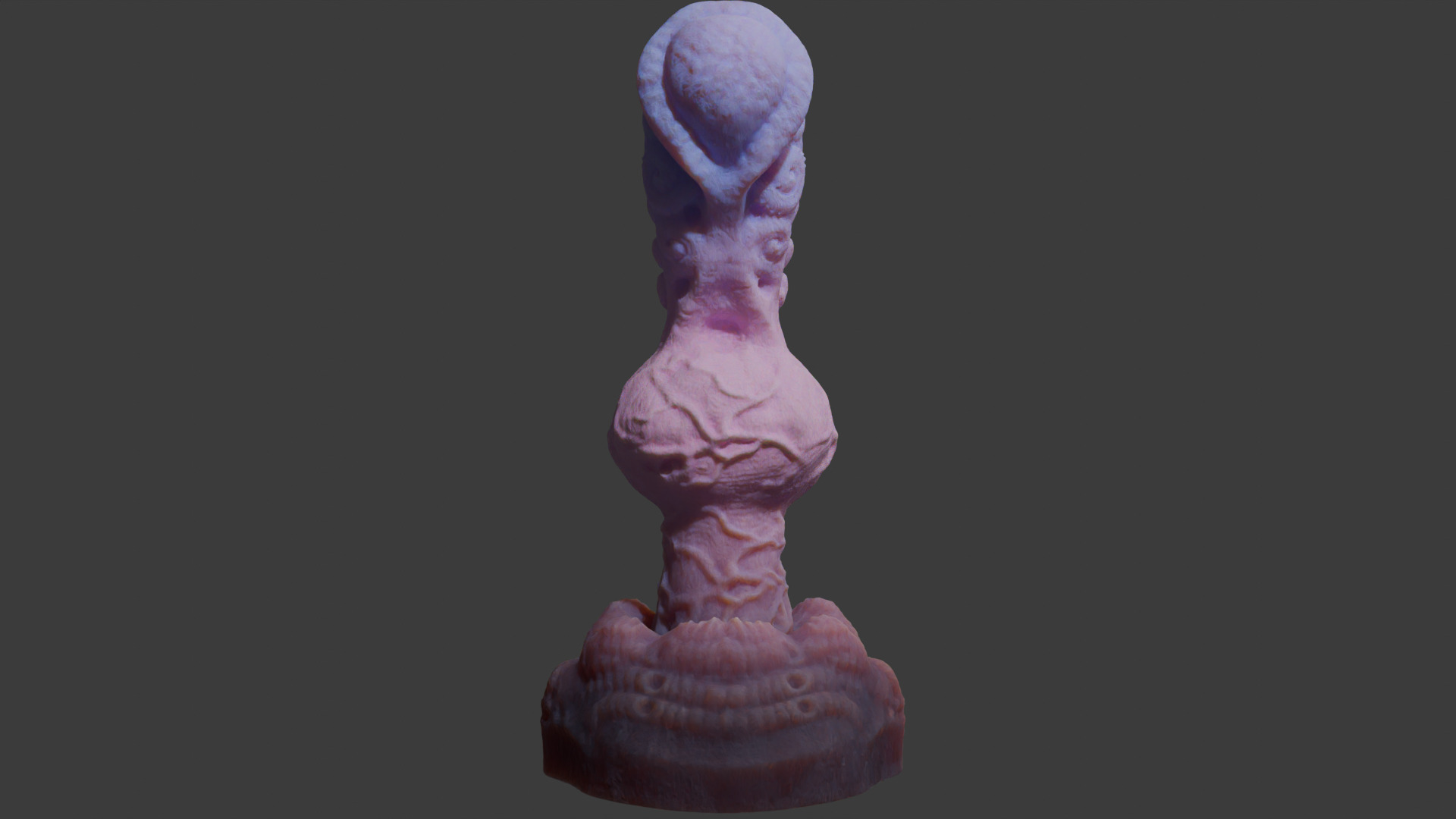 Xhor Alien Penis Rigged Low Poly and Highpoly Low-poly 3D model_6
