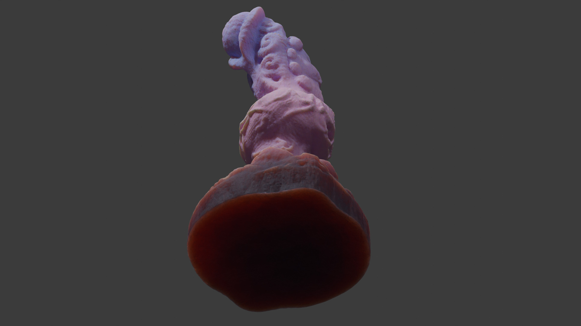 Xhor Alien Penis Rigged Low Poly and Highpoly Low-poly 3D model_9