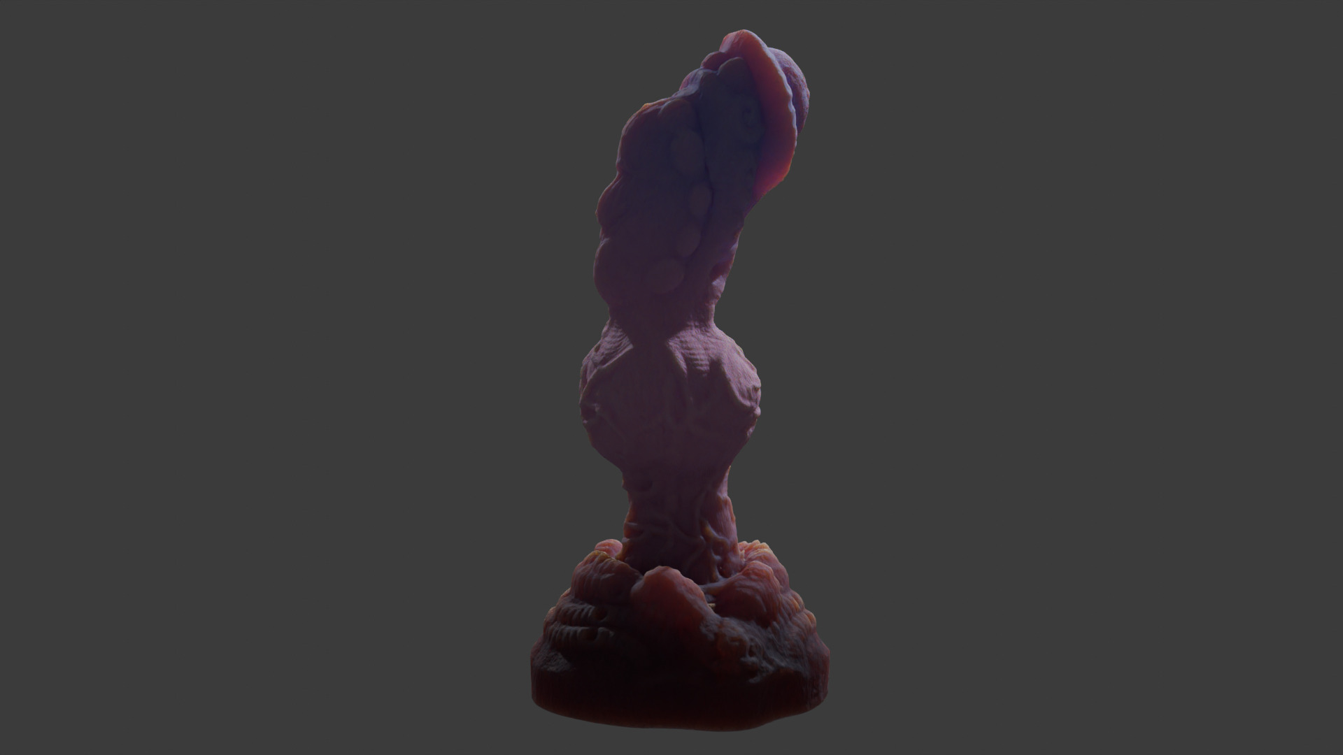 Xhor Alien Penis Rigged Low Poly and Highpoly Low-poly 3D model_5