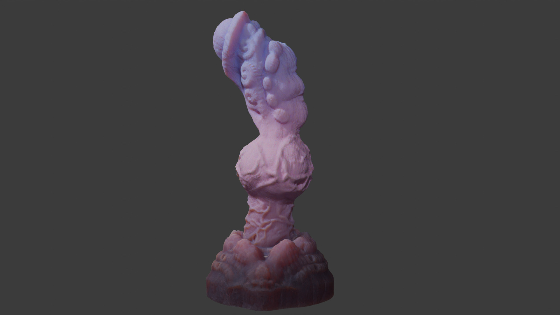 Xhor Alien Penis Rigged Low Poly and Highpoly Low-poly 3D model_3