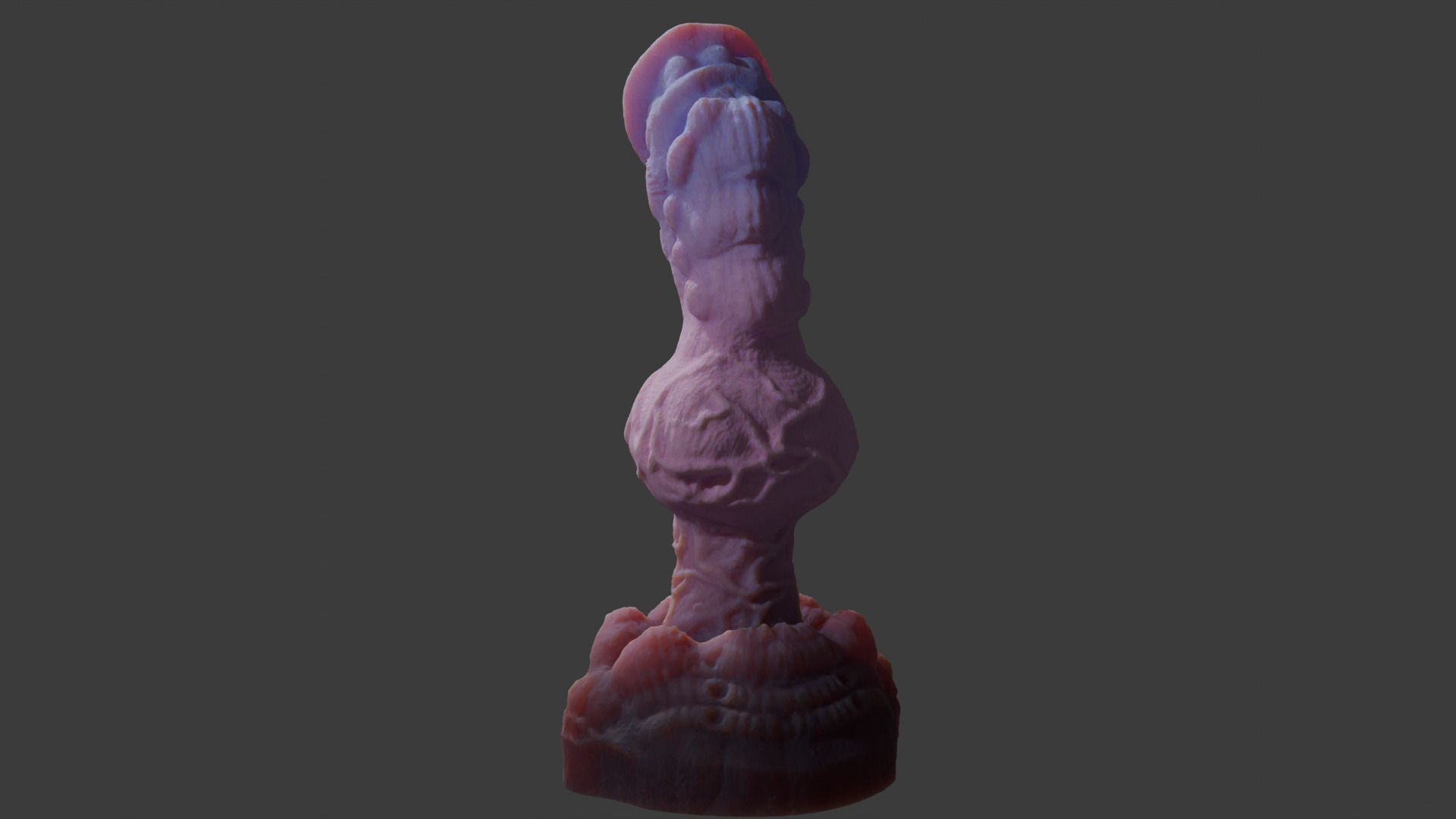 Xhor Alien Penis Rigged Low Poly and Highpoly Low-poly 3D model_4