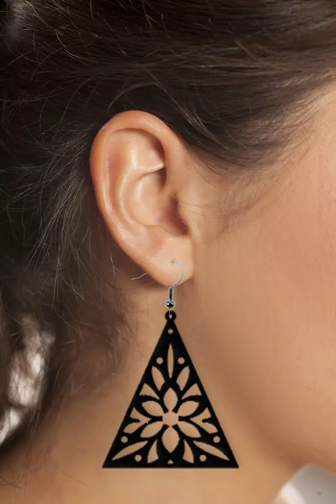 Earrings Modern Minimalist 3D print model_0