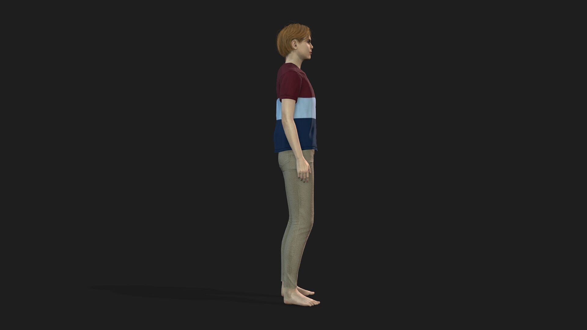 Realistic 3D Young Boy Characterc 3D model_3