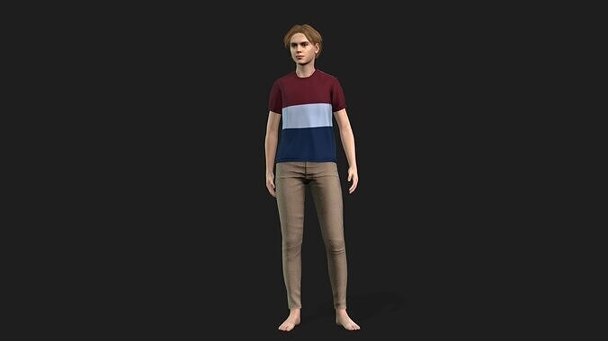 Realistic 3D Young Boy Characterc 3D model