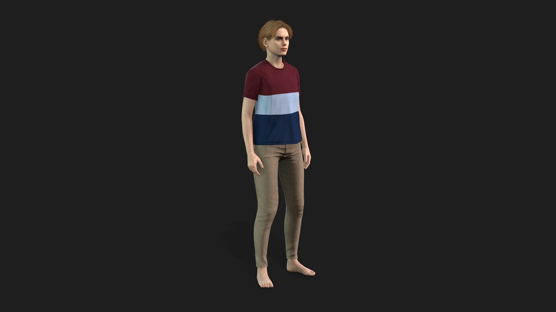Realistic 3D Young Boy Characterc 3D model_9