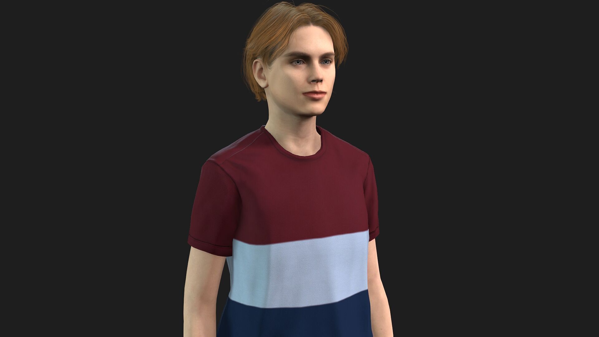 Realistic 3D Young Boy Characterc 3D model_8