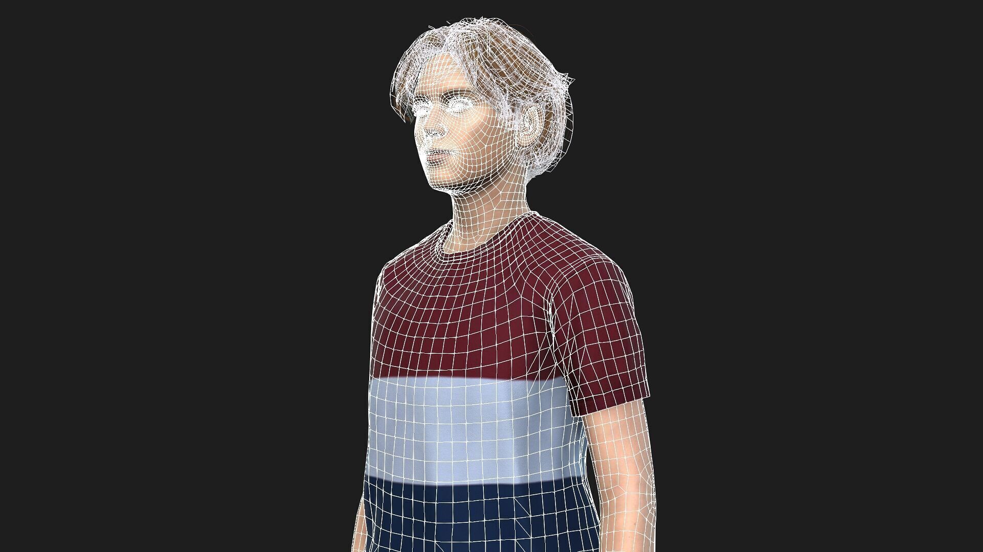 Realistic 3D Young Boy Characterc 3D model_17
