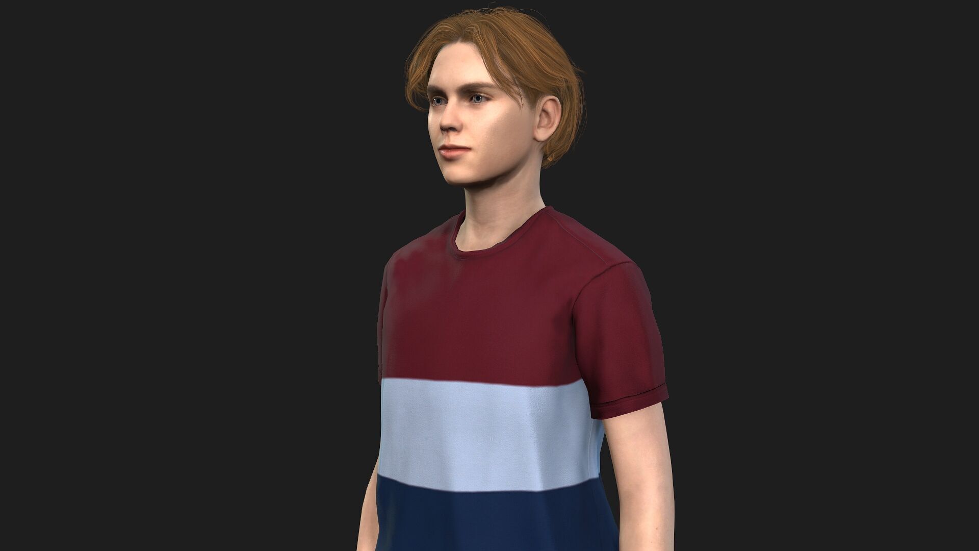 Realistic 3D Young Boy Characterc 3D model_7