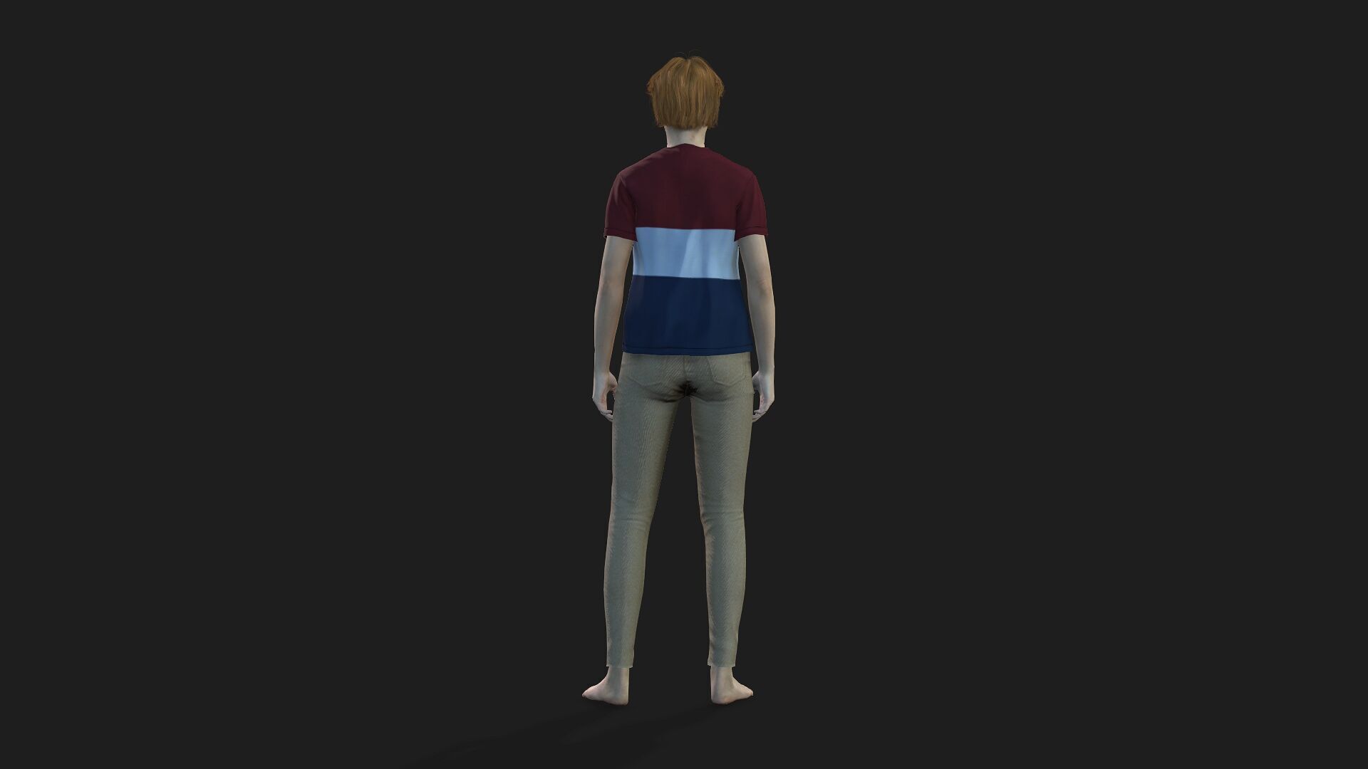 Realistic 3D Young Boy Characterc 3D model_5