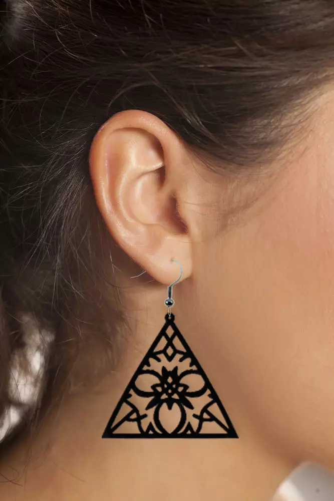 Earrings Modern Minimalist 3D print model_0