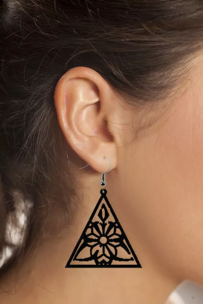 Earrings Modern Minimalist 3D print model_0