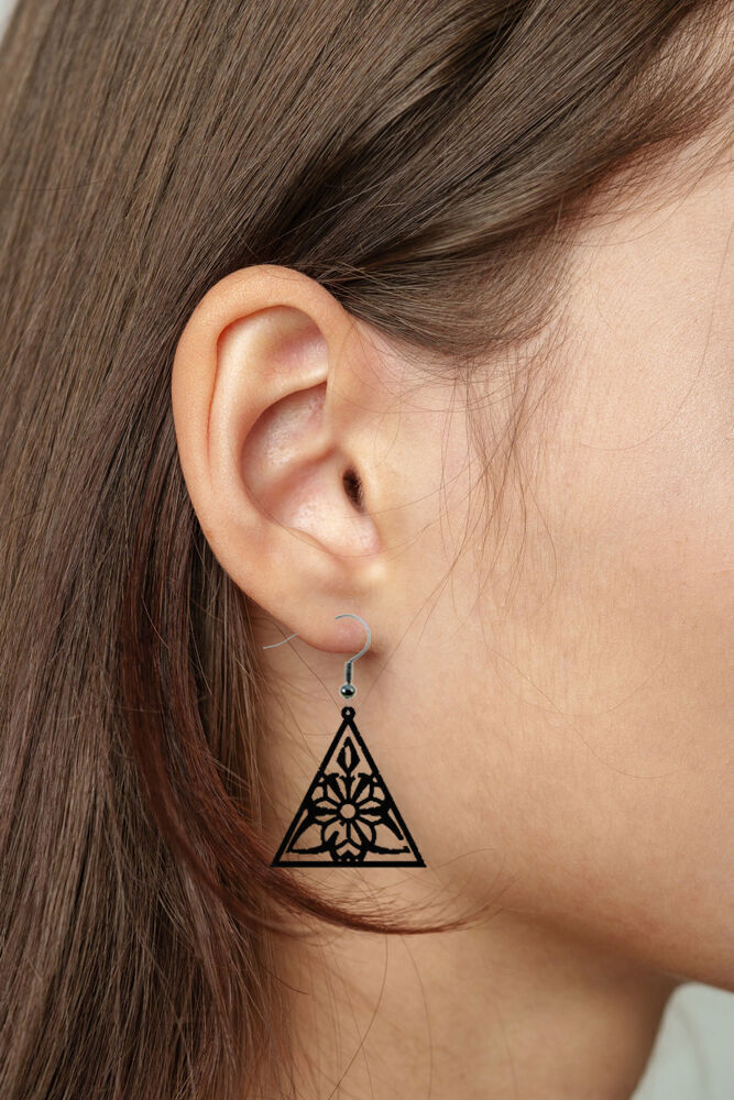 Earrings Modern Minimalist 3D print model_2