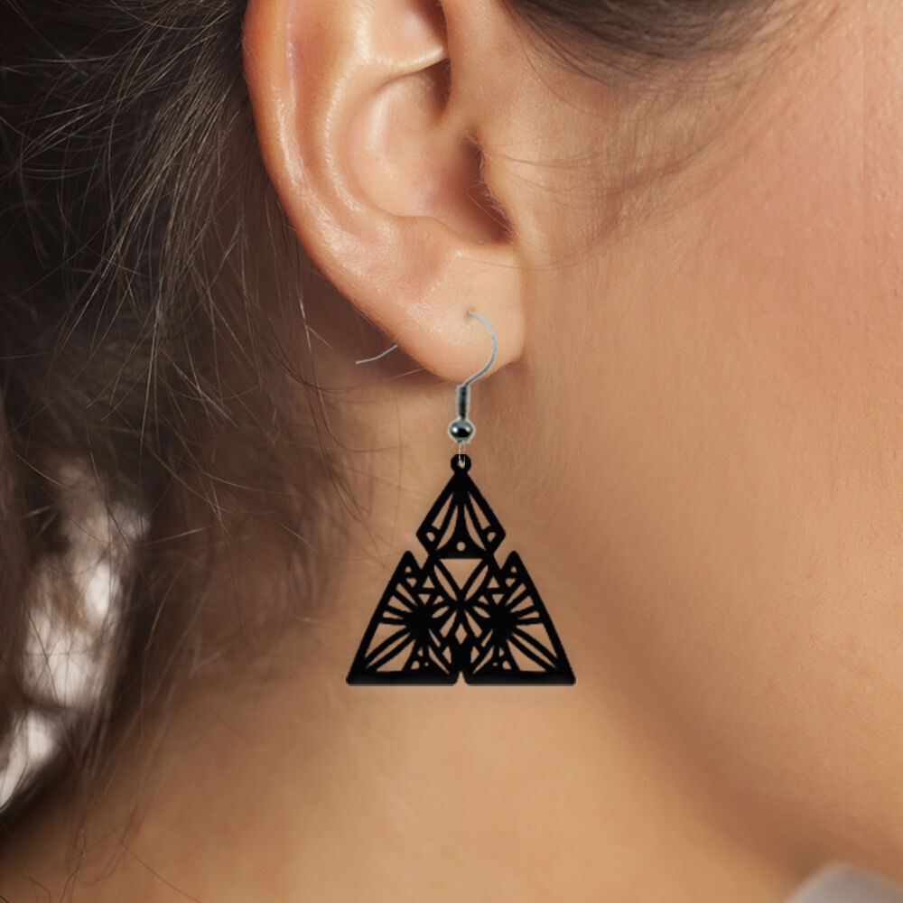 Earrings Modern Minimalist 3D print model_1