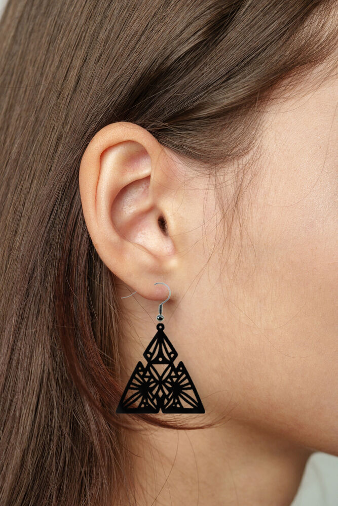 Earrings Modern Minimalist 3D print model_2