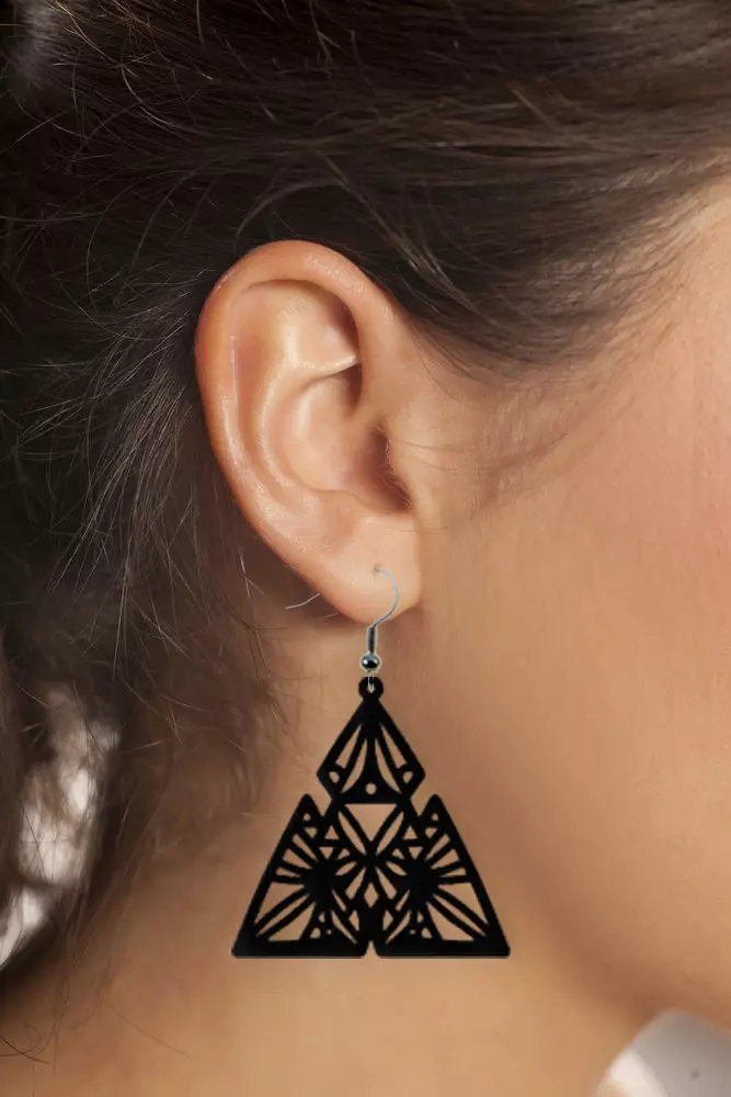 Earrings Modern Minimalist 3D print model_0